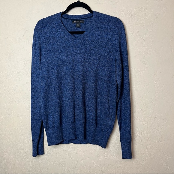 Banana Republic Mens Blue Silk Linen Lightweight Sweater Size Small 55% 45%linen - Picture 1 of 9